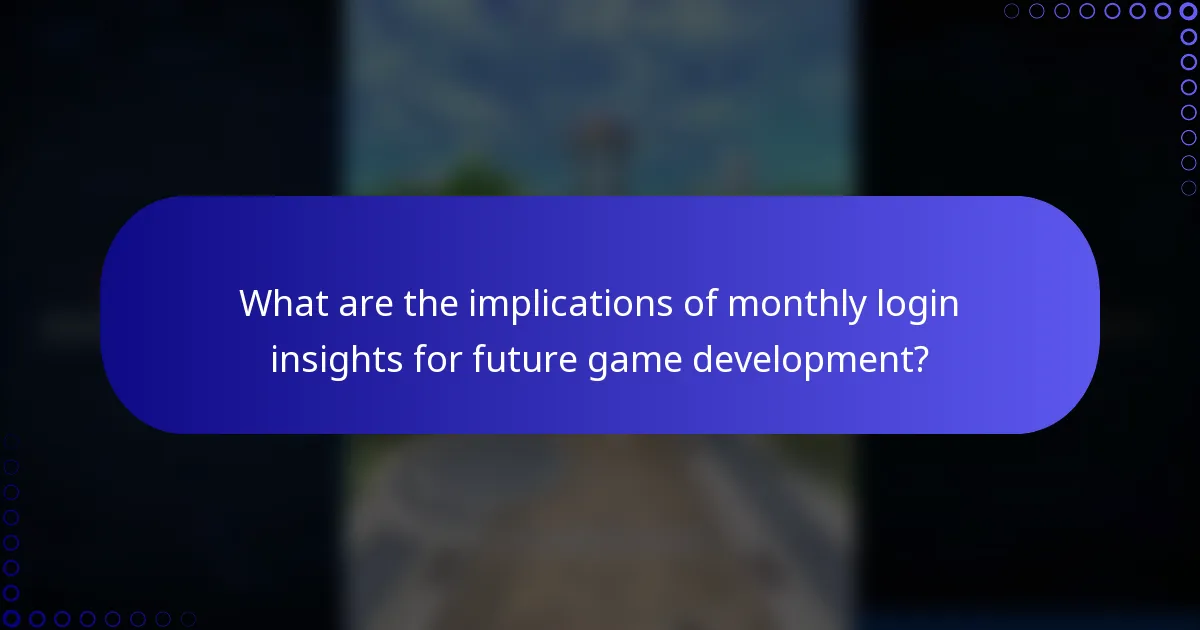 What are the implications of monthly login insights for future game development?